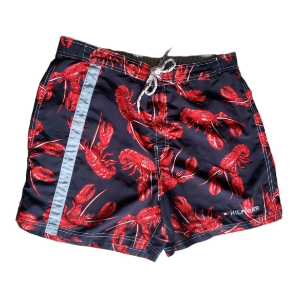 Tommy Hilfiger Swim Tommy Hilfiger Blue Lobster Mens Swin Trunks